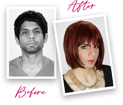 male to female makeover before and after